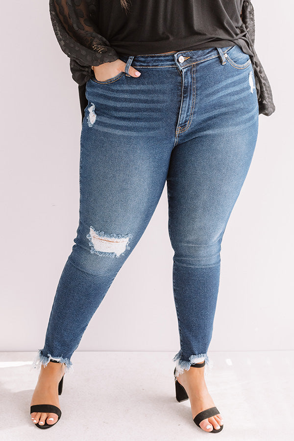 KanCan The Ella High Waist Distressed Ankle Skinny Curves Image - 1