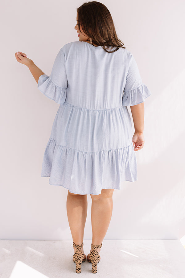 Bahama Brunch Babydoll Dress In Airy Blue Curves Image - 4