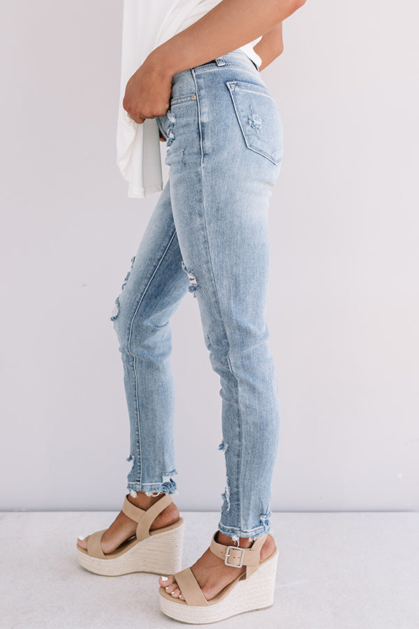 KanCan The Ariella Midrise Distressed Ankle Skinny Image - 3