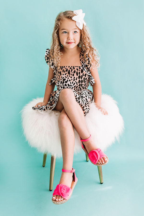 The Lucy Children's Sandal In Neon Pink Image - 2