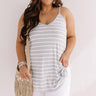 Cali Coast Stripe Shift Tank In Grey Curves Image - 1