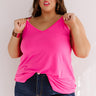 Kisses On The Coast Shift Tank In Hot Pink Curves Image - 1