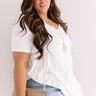 Coastal Chic Shift Tee In White Curves Image - 1