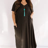 Buena Vista Vacay T-Shirt Maxi In Black Curves Image - 1