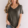 Coastal Chic Shift Tee In Charcoal Image - 1