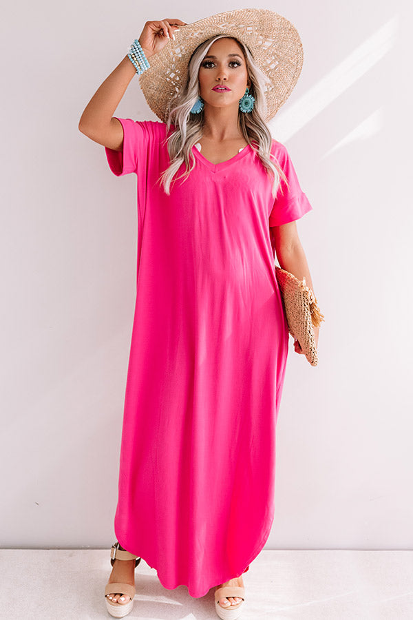 Buena Vista Vacay T-Shirt Maxi In Pink Image - 3
