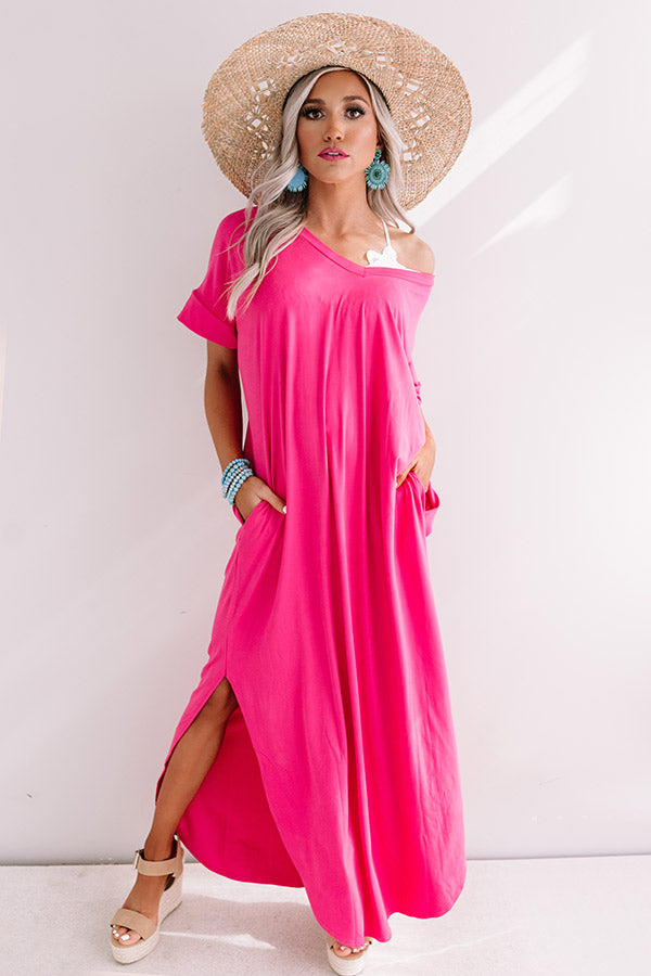 Buena Vista Vacay T-Shirt Maxi In Pink Image - 1