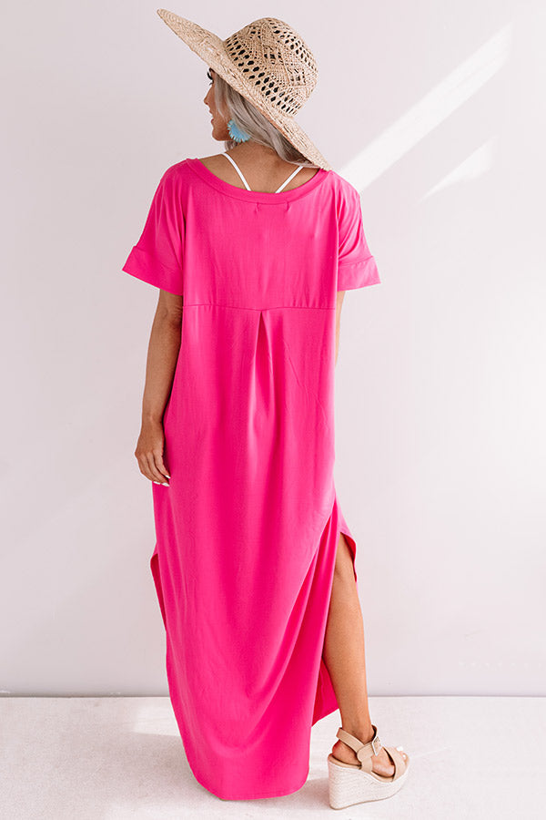 Buena Vista Vacay T-Shirt Maxi In Pink Image - 5
