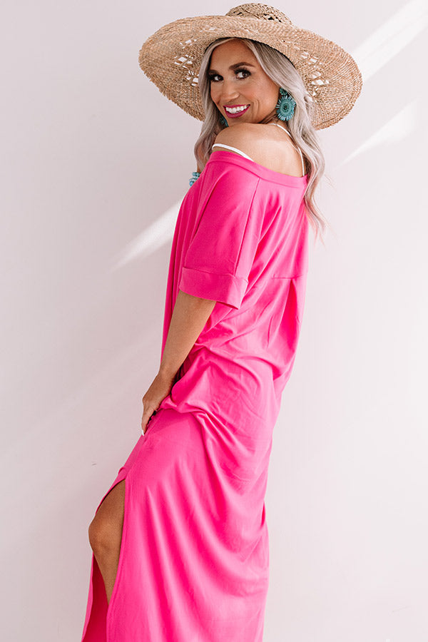 Buena Vista Vacay T-Shirt Maxi In Pink Image - 4