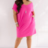 Macarons In Manhattan T-Shirt Dress In Pink Curves Image - 1