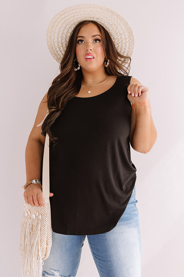 Meet Me At The Sandbar Shift Tank In Black Curves Image - 2