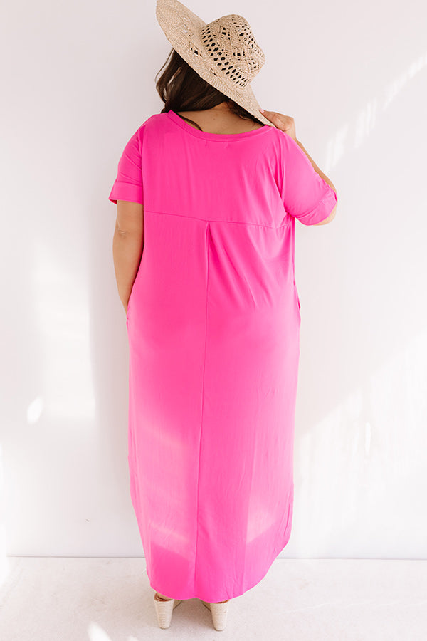 Buena Vista Vacay T-Shirt Maxi In Pink Curves Image - 5