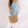 Cali Coast Stripe Shift Tank In Airy Blue Curves Image - 1
