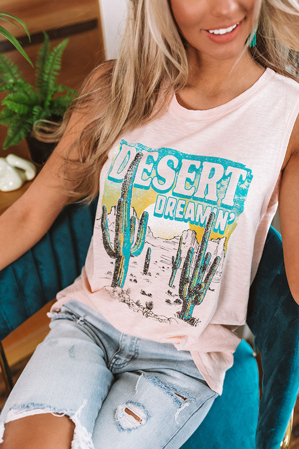 Desert Dreamin' Boyfriend Tank In Peach Image - 3