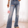 The Larkin High Waist Distressed Flare Image - 1