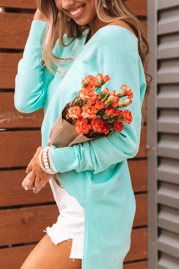 Napa Chill Shift Sweater in Turquoise Image - 5
