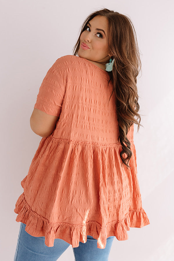 Kisses In Capri Babydoll Top In Rustic Rose Curves Image - 3