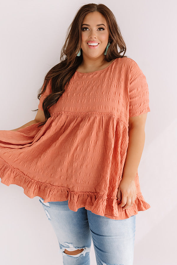 Kisses In Capri Babydoll Top In Rustic Rose Curves Image - 4