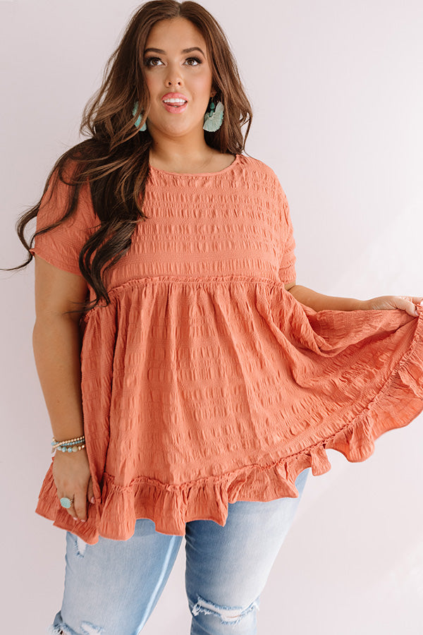 Kisses In Capri Babydoll Top In Rustic Rose Curves Image - 1