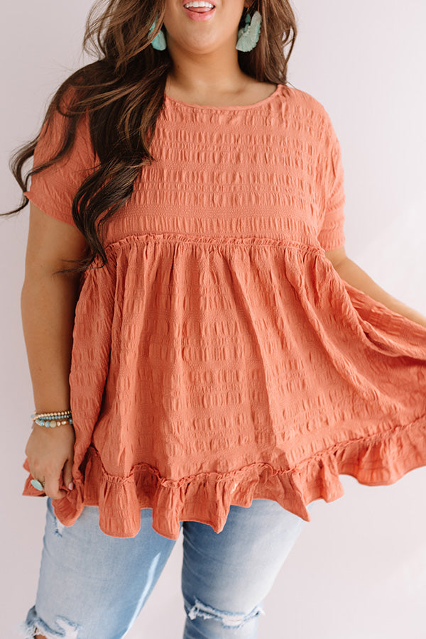 Kisses In Capri Babydoll Top In Rustic Rose Curves Image - 5