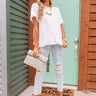 Venice Beach Boardwalk Shift Top In White Image - 1