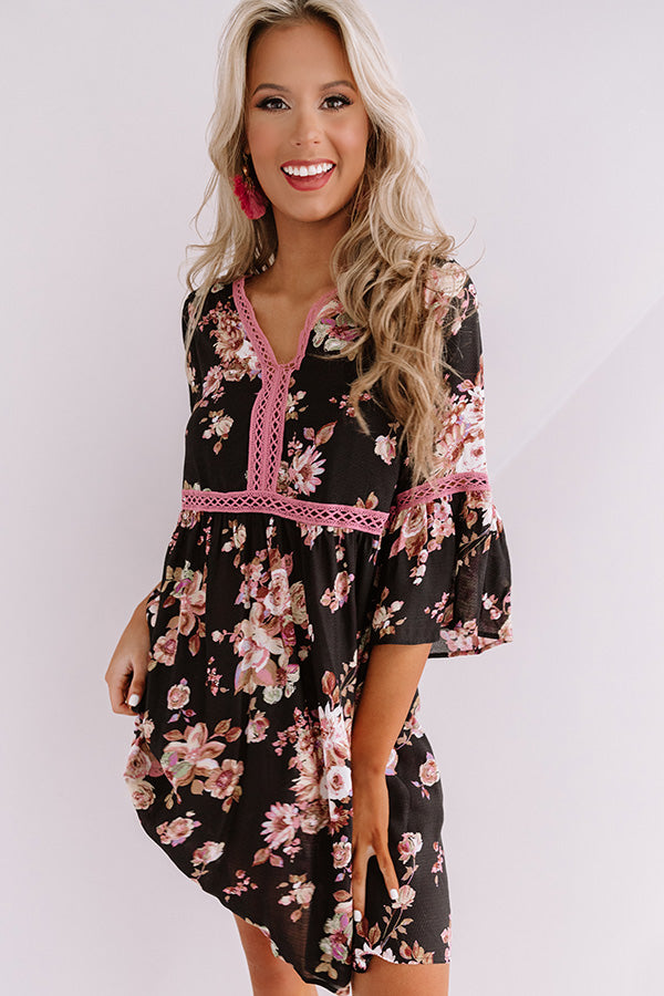 Kisses In Costa Maya Babydoll Dress In Black Image - 2