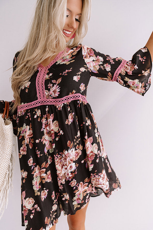 Kisses In Costa Maya Babydoll Dress In Black Image - 4