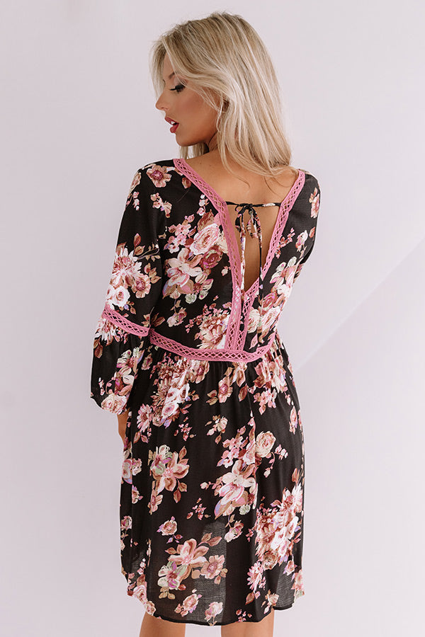 Kisses In Costa Maya Babydoll Dress In Black Image - 5