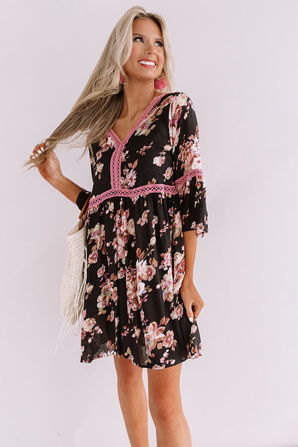 Kisses In Costa Maya Babydoll Dress In Black Image - 3