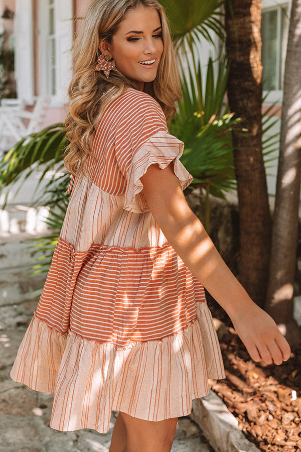 Summer Sway Stripe Linen Dress Image - 3