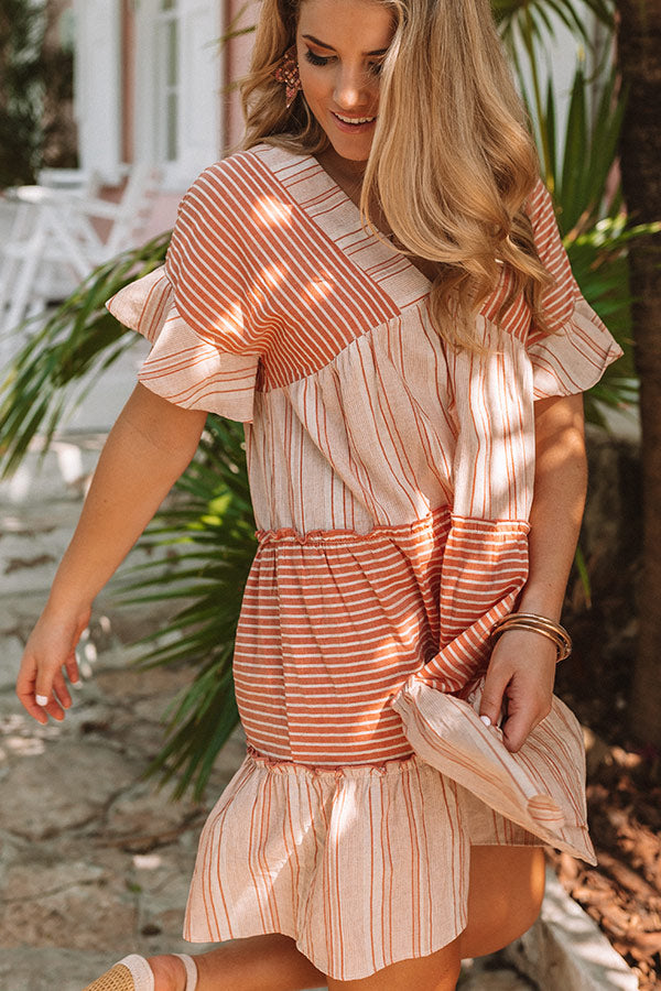 Summer Sway Stripe Linen Dress Image - 4