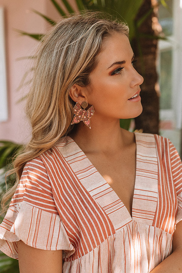 Summer Sway Stripe Linen Dress Image - 5