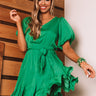 Tuscan Twirls Dress In Emerald Image - 1