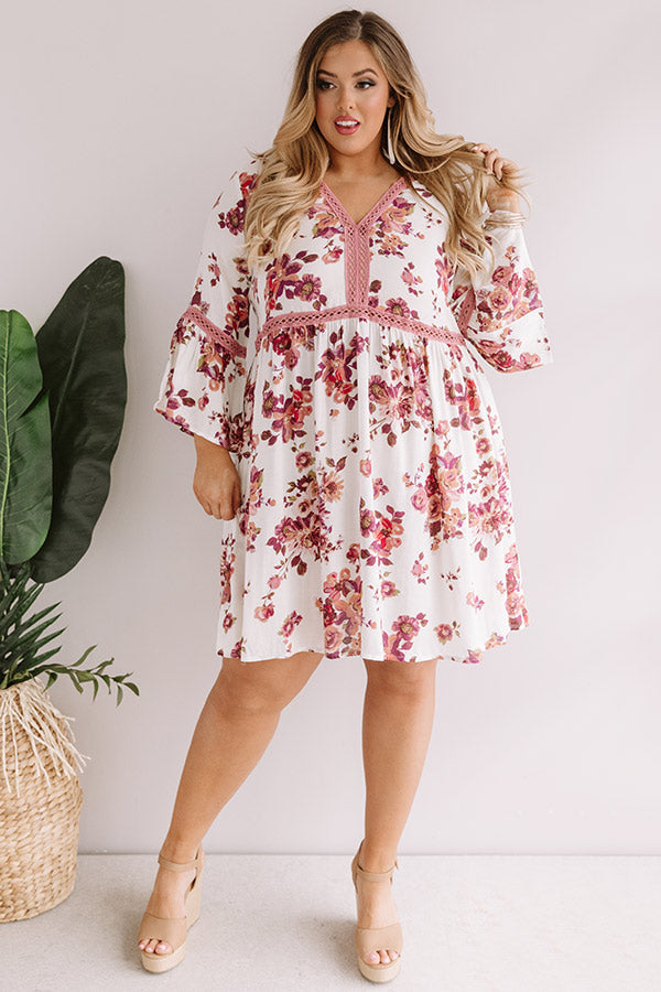 Kisses In Costa Maya Babydoll Dress In Ivory Curves Image - 1