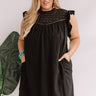 Balcony Views Eyelet Shift Dress In Black Curves Image - 1