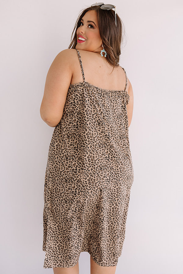 Center Spotlight Leopard Button Down Midi Curves Image - 3
