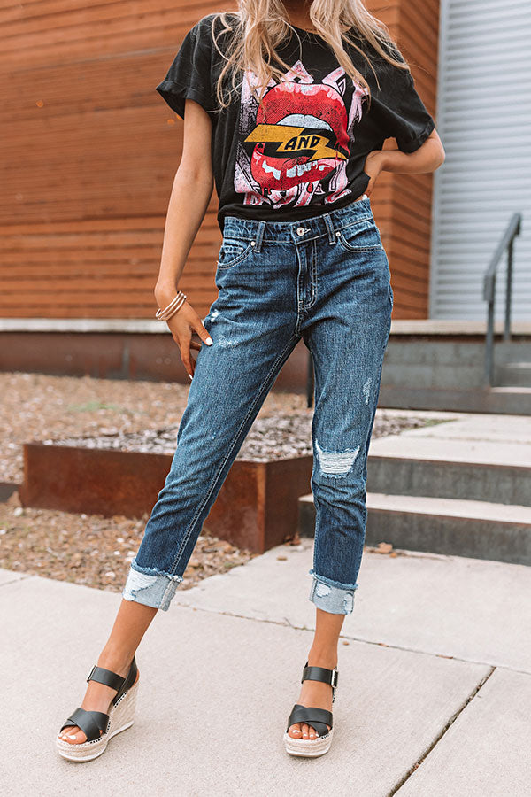 KanCan The Bay Distressed Relaxed Skinny Image - 1