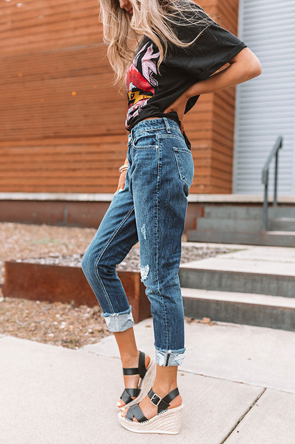 KanCan The Bay Distressed Relaxed Skinny Image - 2