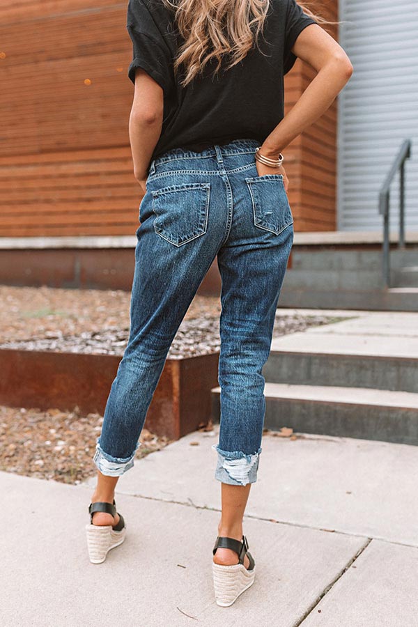 KanCan The Bay Distressed Relaxed Skinny Image - 3