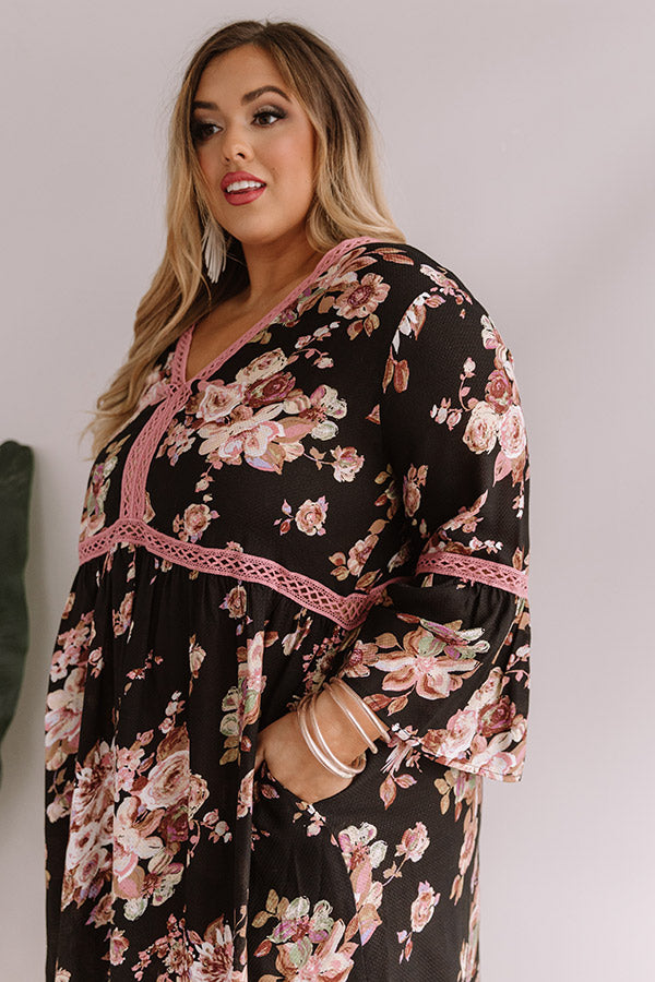 Kisses In Costa Maya Babydoll Dress In Black Curves Image - 3