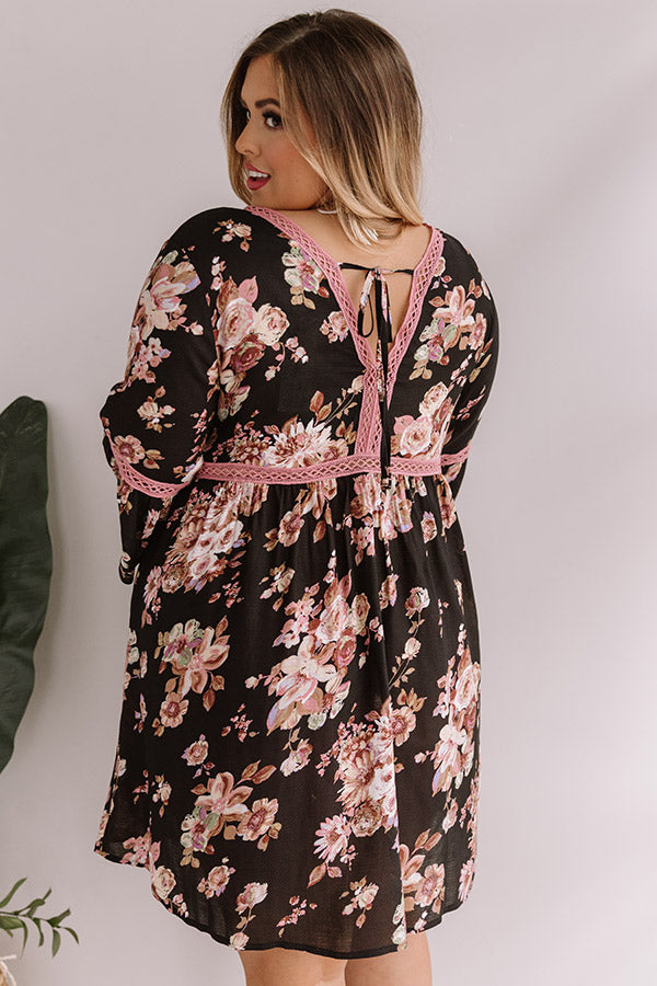 Kisses In Costa Maya Babydoll Dress In Black Curves Image - 4