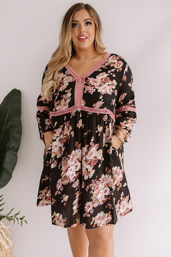 Kisses In Costa Maya Babydoll Dress In Black Curves Image - 1