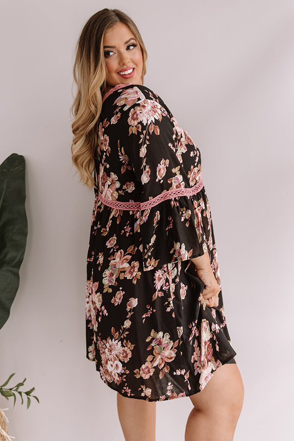 Kisses In Costa Maya Babydoll Dress In Black Curves Image - 5