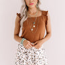 Feeling Fantastic Ruffle Shift Tank in Chocolate Image - 1