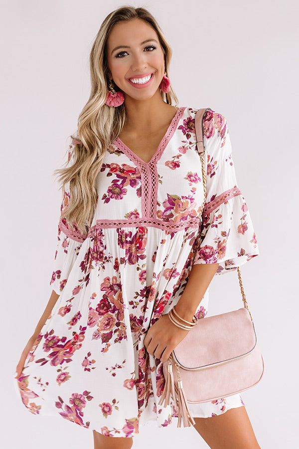 Kisses In Costa Maya Babydoll Dress In Ivory Image - 1