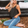 Palm Beach Breeze Lace Tank In Black Image - 1