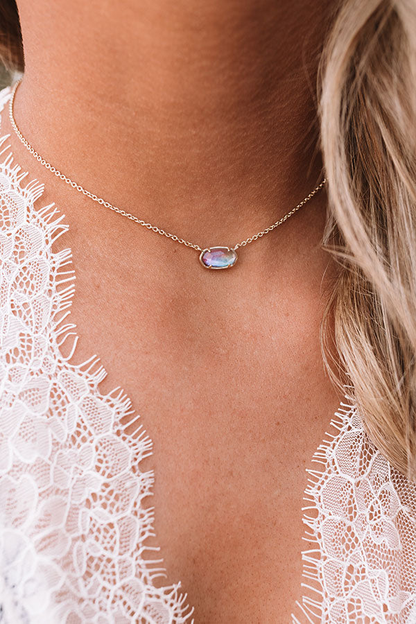 Kendra Scott Grayson Gold Pendant Necklace In Watercolor Illusion Image - 1