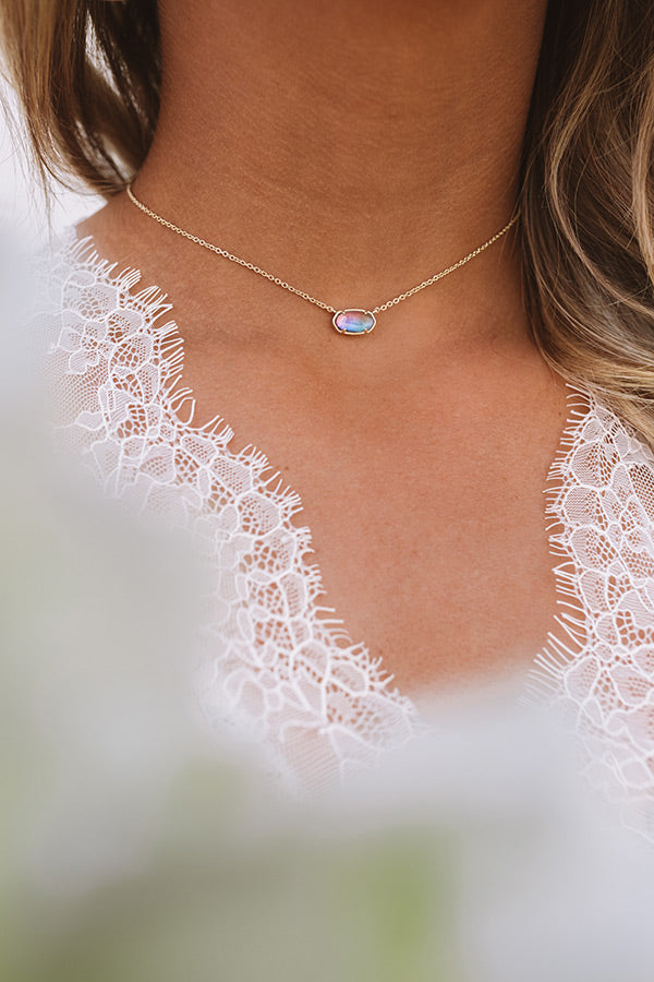 Kendra Scott Grayson Gold Pendant Necklace In Watercolor Illusion Image - 1