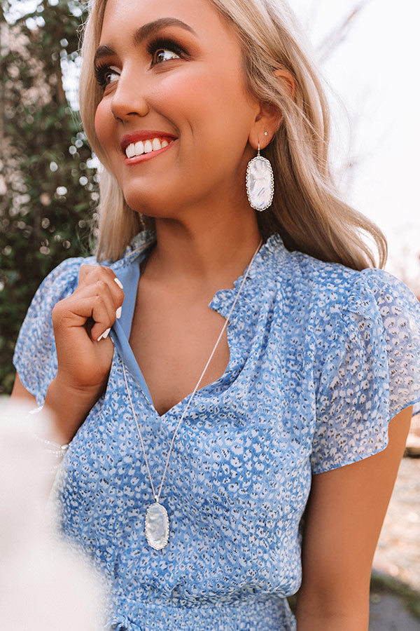 Kendra Scott Macrame Reid Silver Long Pendant Necklace in Ivory Mother-Of-Pearl Image - 1