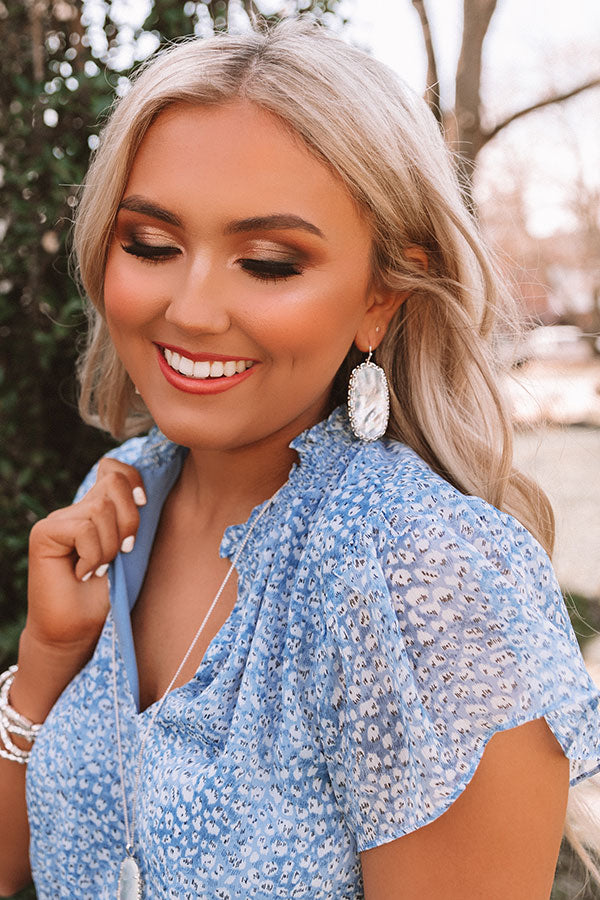 Kendra Scott Macrame Danielle Silver Statement Earrings in Ivory Mother-Of-Pearl Image - 2